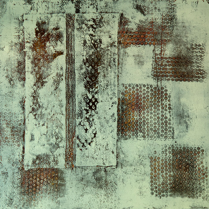 60 x 60 cm, Feinmehle, Papier, Oel